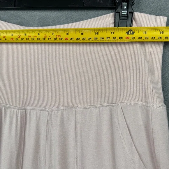 Aerie Women's Lounge Pants Joggers Pink Ribbed Waistband Pockets Size M - Picture 2 of 5